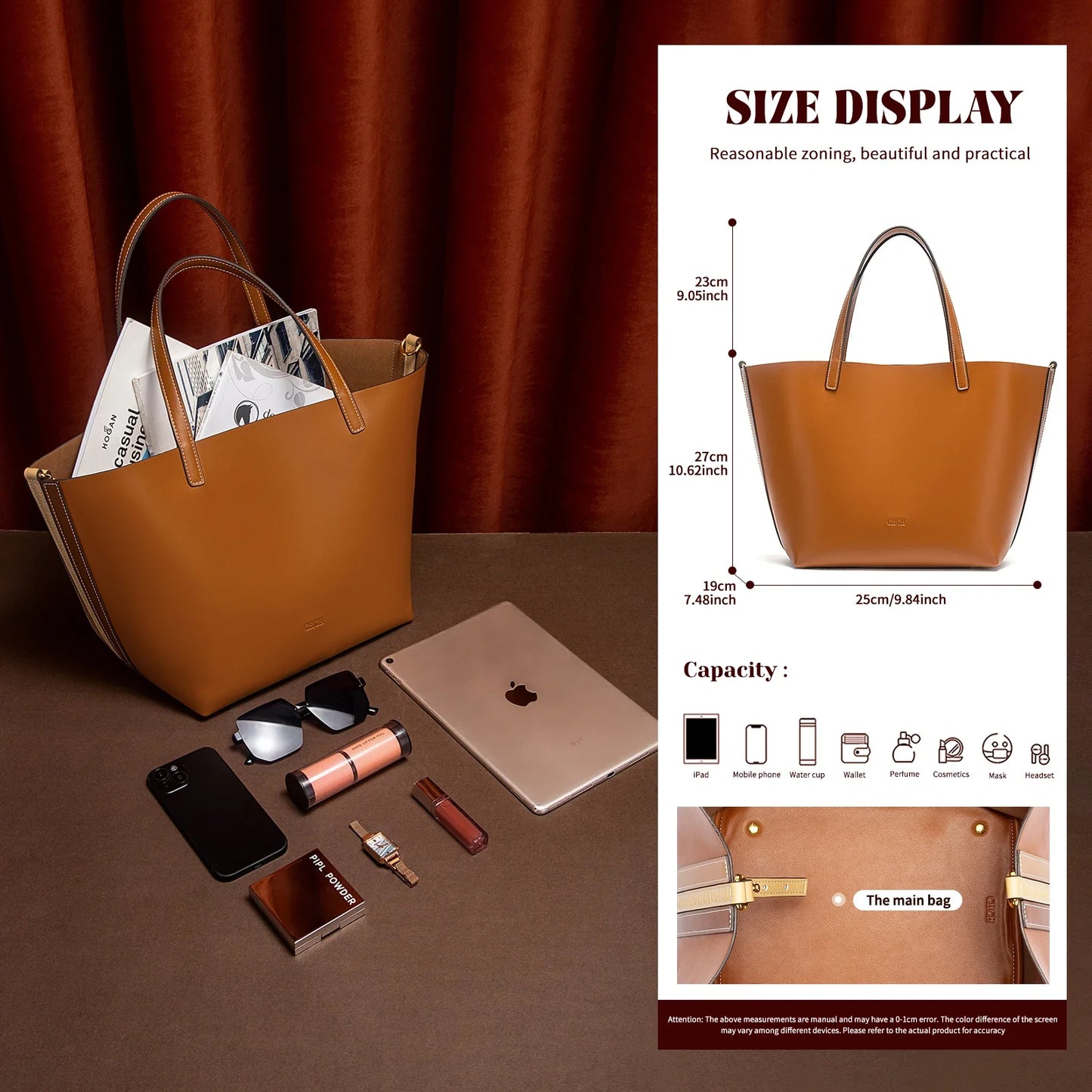 Autumn and Winter Classic Solid Color Retro Handbag, Women's New Large Capacity Tote Bag