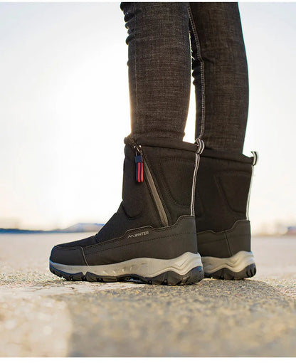 Men Boots 2026 Winter Shoes For Men Warm Snow Boots Mid-calf Men Warm Shoes Thick Plush Winter Boots For Men Women Cotton Shoes