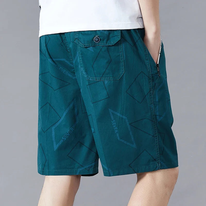 Summer Men's Beach Shorts Loose Casual Sports Jogger Shorts Big Size 6XL Man Print Shorts Swimsuit Quick Dry  Board Shorts