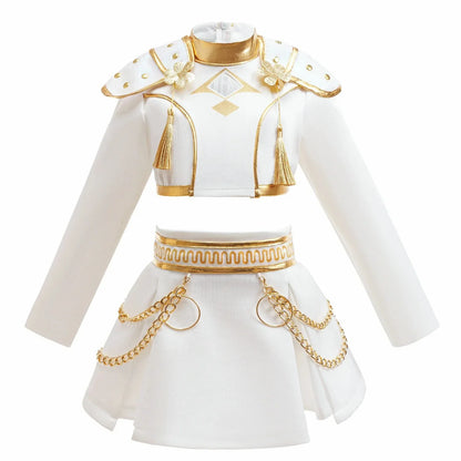 Girls Hip Hop Dance Outfit Set Multi Styles Crop Top Jacket Skirt Shorts Kids Jazz Stage Performance Costume