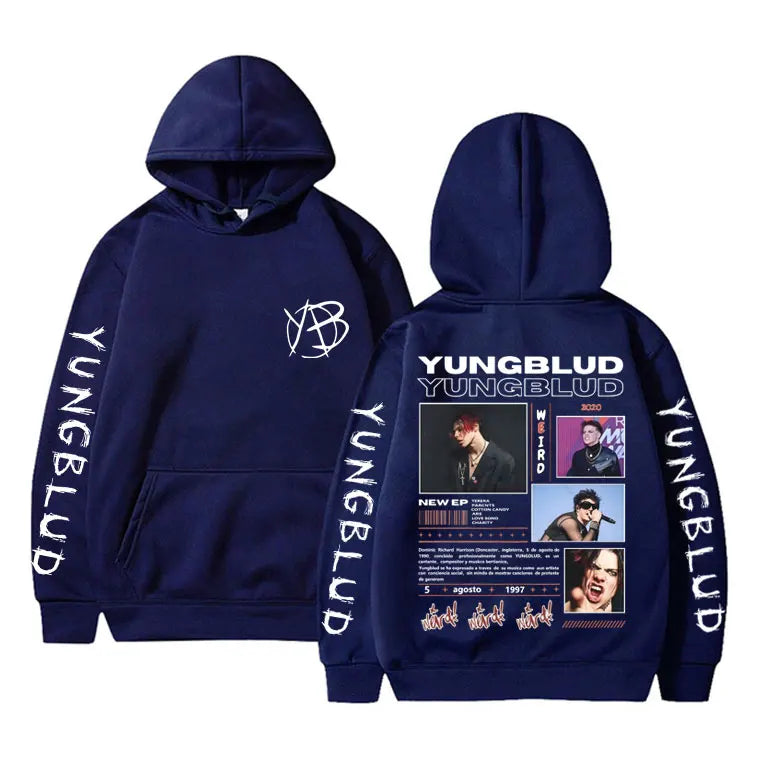 Yungblud Weird Music Album Graphic Hoodie Men Alternative Rock Oversized Sweatshirt Men's Clothing Hip Hop Vintage Streetwear