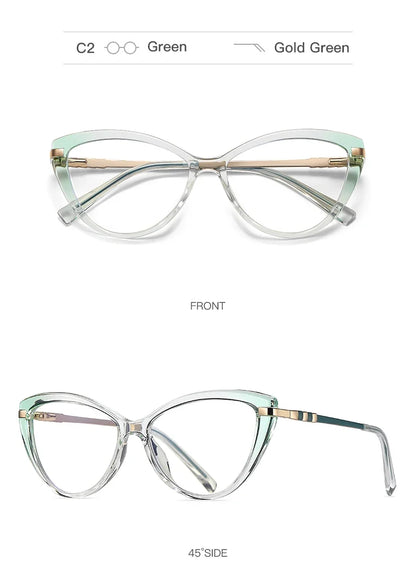 New Cat Eye Optical Glasses Women Myopia Prescription Glasses Hyperopia Reading Glasses Anti Blue Light Computer Eyewear