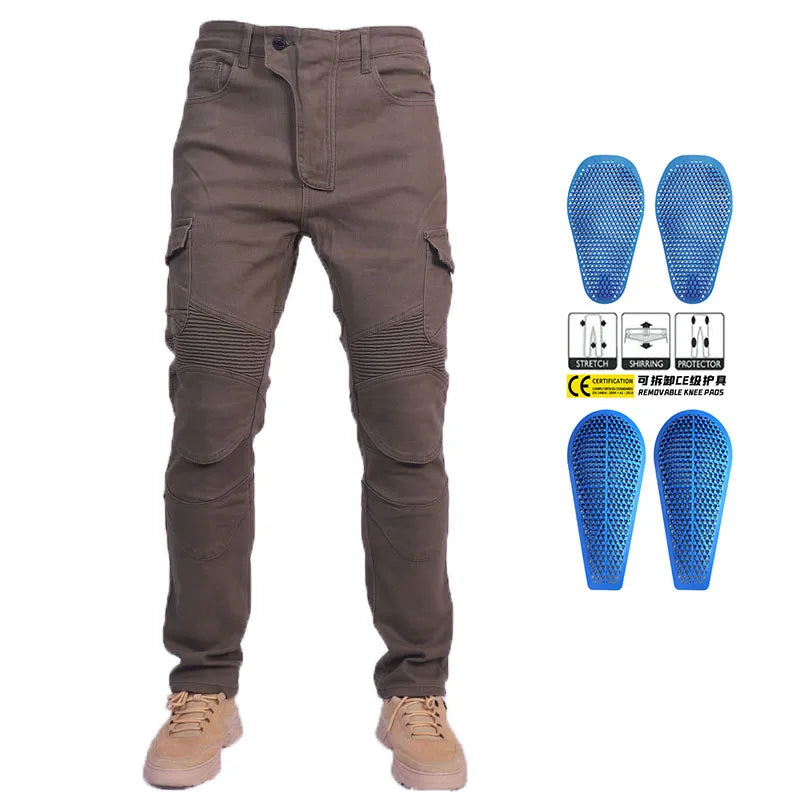 Motorcycle Jeans Pantalones Motocicleta Hombre Featherbed Jeans Standard Version Car Ride Trousers Pant Summer Riding