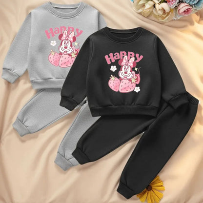 Spring Fall New Style Girls Sweatsuit Tracksuit Kids Casual O Neck Hoodies and Long Pant 2pcs Sets Child Sport Clothing Set