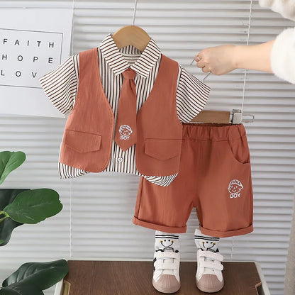 New Summer Baby Boys Clothes Suit Children Cotton Casual T-Shirt Shorts 2Pcs/Sets Toddler Costume Infant Outfits Kids Tracksuits
