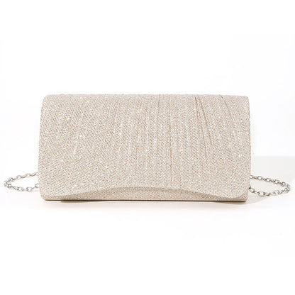 Women Shiny Crossbody Bag Elegant Sparkle Shoulder Bags Clutch Bag Fashion Chain Tote Handbag Ladies Chic Evening Wedding Clutch