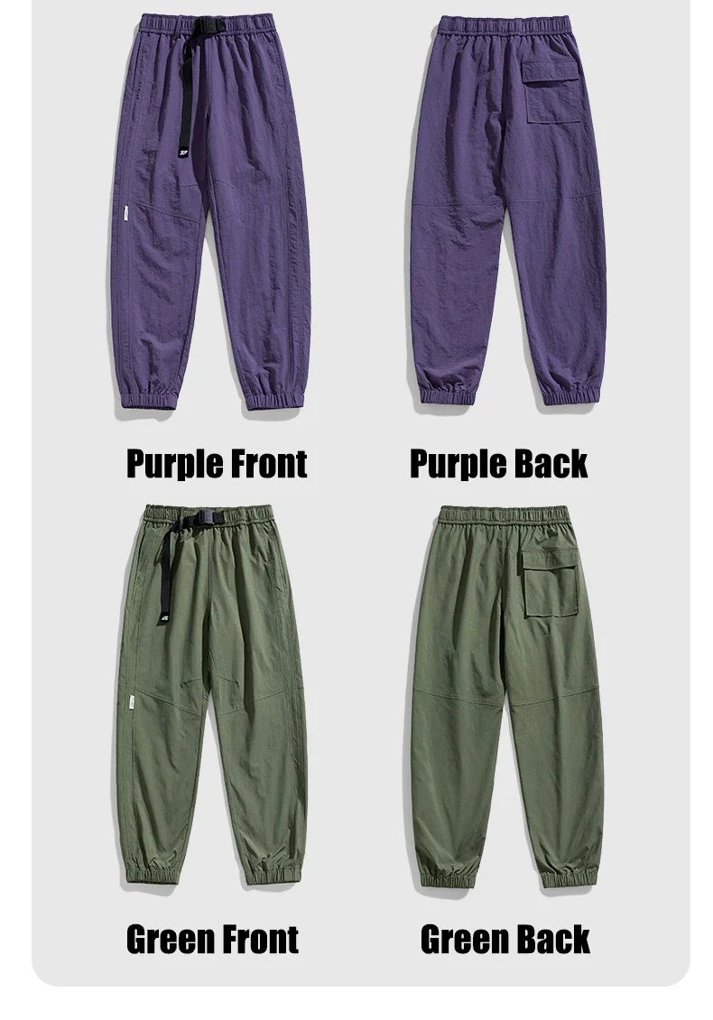 Men Waterproof Pant Autumn With Belt Hiking Trousers Breathable Mountaineering Pant Multi-pocket Camping Fishing Sport Trousers