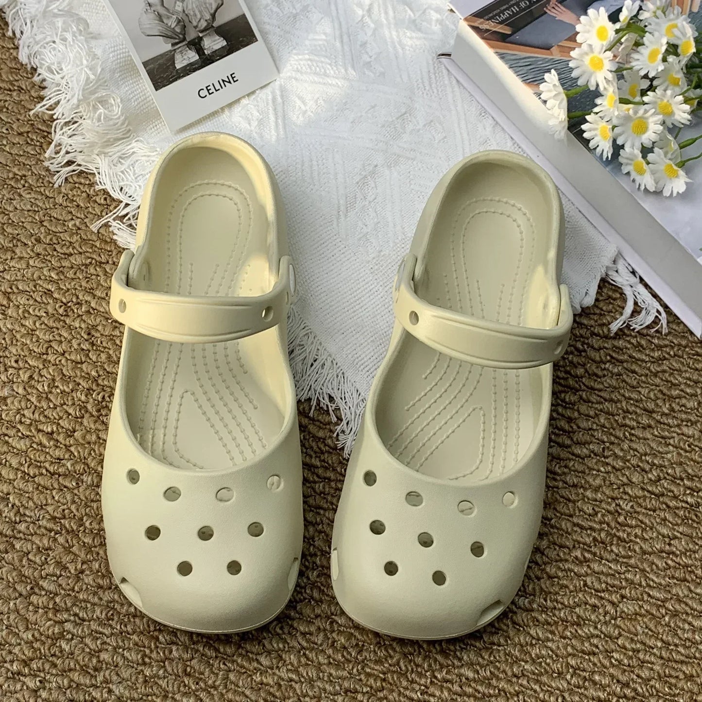Kids'Casual Sandals EVA Summer Fashion Outdoor Soft Bottom Children Breathable Anti-slip Beach shoes Black White Size 36-41
