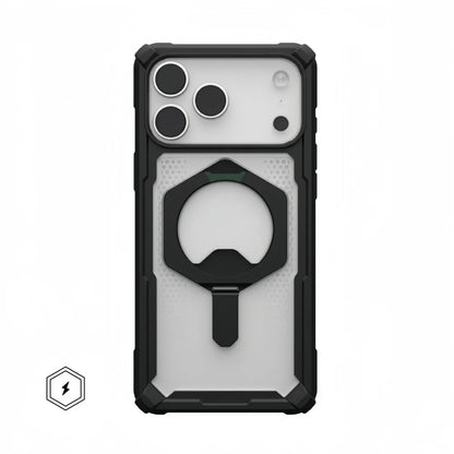 Transparent Military Shockproof Armor Phone Case For Iphone 17 Air 16 15 14 Plus 13 12 Pro Max Magnetic Holder Protective Cover