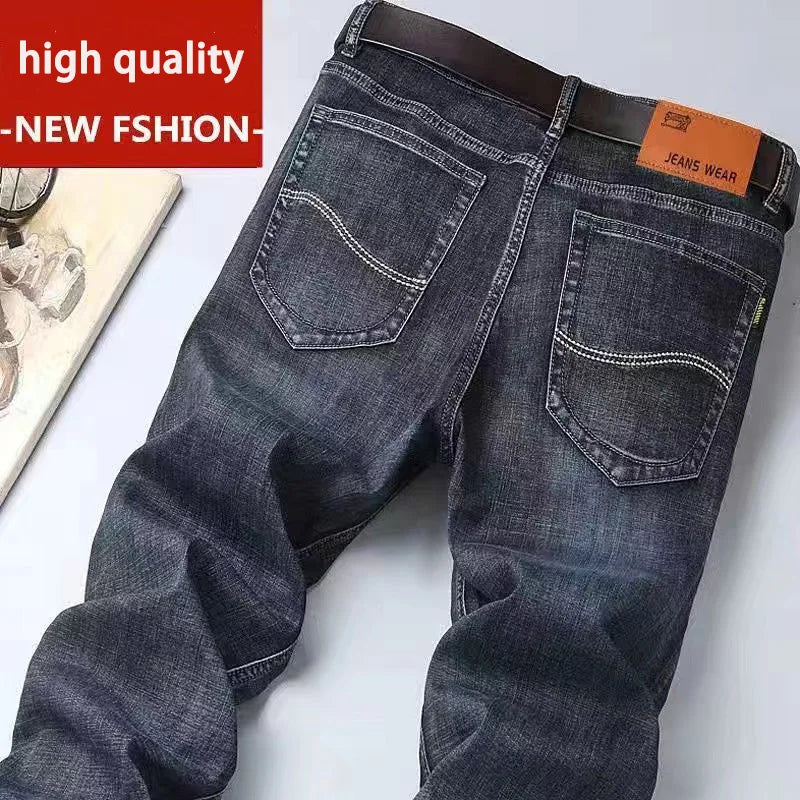 2025 Men's Slim Fit Denim Pants With High-quality Casual  Fashionable Tight Cut Available in Multiple Styles