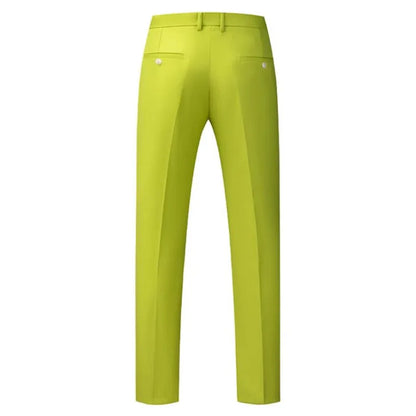 New Men Solid Colour Formal Suit Pants Black / Red / Royal Blue Homme Wedding Office Social Slim Fit Trousers