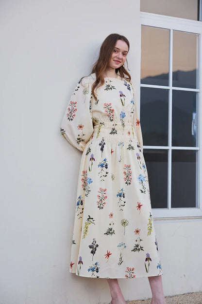 AP SS26 Women Smock Floral Dress Sweet Style