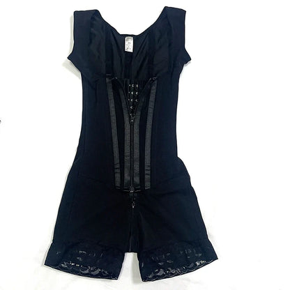 Fajas Shapewear Bodysuit Body Shaper Women 9-bone High Compression Girdles Double Tummy Control Full Body Open Crotch