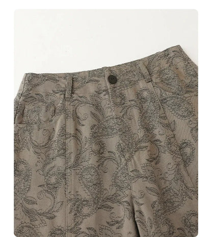 New Women Jeans Loose Casual High Waist Wide Leg Denim Pants Paisley Female Trousers Spring Autumn 2026