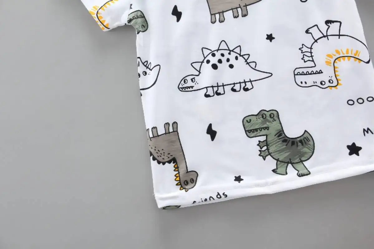 Summer Baby Boys Clothes Sets Fashion Unisex Kids T-Shirt + Simple Shorts 2 Pcs Suits Lovable