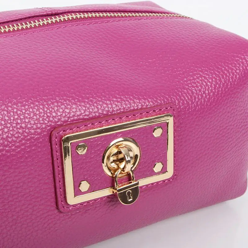 Fashion Trend Women Genuine Real Leather Underarm Bag Female Small Pouch Bag Lady Cosmetic Bags Make Up Beauty Bagsr