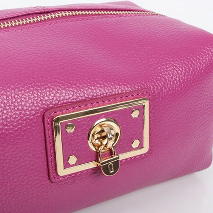 Fashion Trend Women Genuine Real Leather Underarm Bag Female Small Pouch Bag Lady Cosmetic Bags Make Up Beauty Bagsr