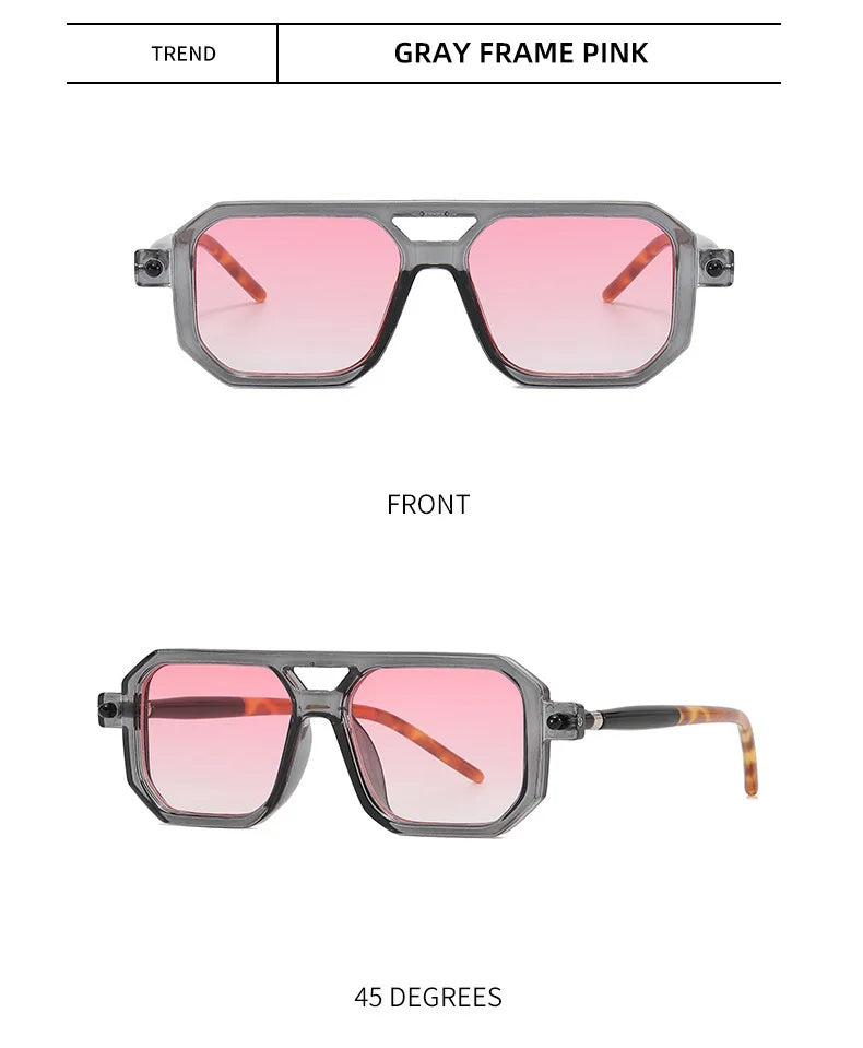 2022 Square Sunglasses For Men Fashion Glasses Luxury Retro Blue Light Blocking Shades Vasos Decorativos Oculos De Sol Masculino
