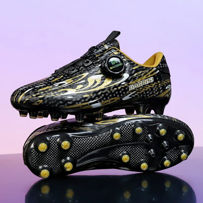 Kids Soccer Cleats Football Shoes Studs Non Slip Breathable Lightweight Training Sports Boys Girls Children Football Match Boots