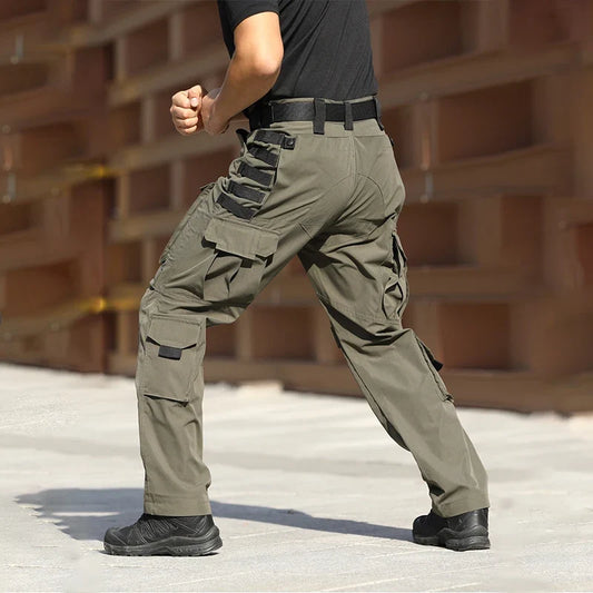 Outdoor Waterproof Work Pants Men Field Combat Tactical Trousers Spring Autumn Wear-Resistant Multi-pocket Training Cargo Pants