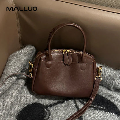 Women Natural Cow Leather Handbags Ladies High Quality Shoulder Bag Female Fashion Retro Luxury Designer Cowhide Crossbody Bags