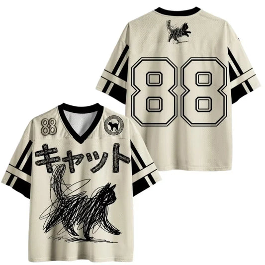 Japanese Style Trendy Harajuku 3d Printed V-neck Jersey Adults Fashion Casual Y2k Breathable Quick Drying Tshirt Unisex Tops Tee