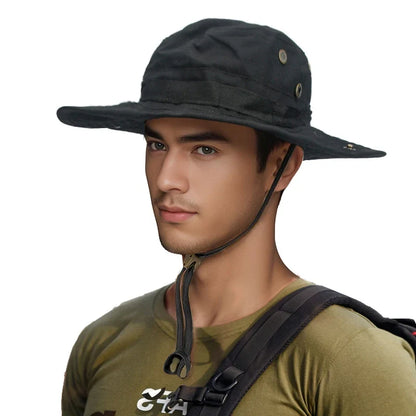 Breathable  Boonie Hat Sun Protection Cap UPF50+ UV Wide Brim Outdoor Hat Foldable Lightweight Fishing Camping Beach Hat