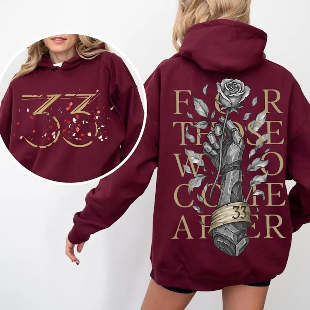 Expedition 33 for Those Who Come After Quote Gamer Hoodie Gustave Clair Obscur Fan Women Sweatshirt Game Tribute Apparel Hoodie