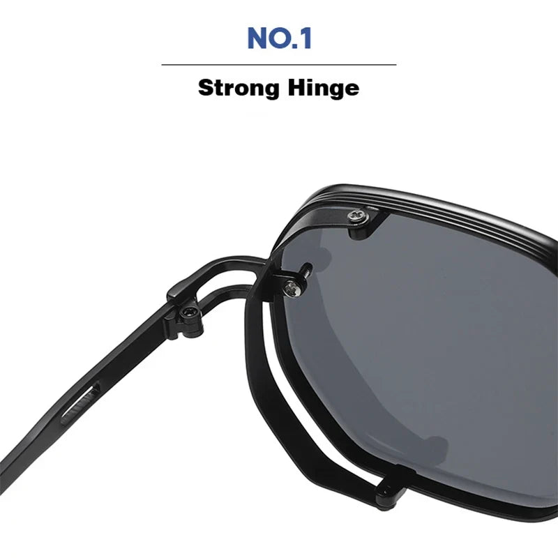 Square Punk Sunglasses For Men 2023 Luxury Steampunk Vintage Fashion Glasses Retro Shades Lunette De Soleil Homme Gafas De Sol