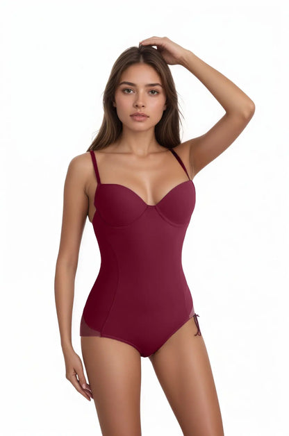 Women Shapewear Bodysuit Steel Boned Corset Tummy Control Slimming Body Shaper