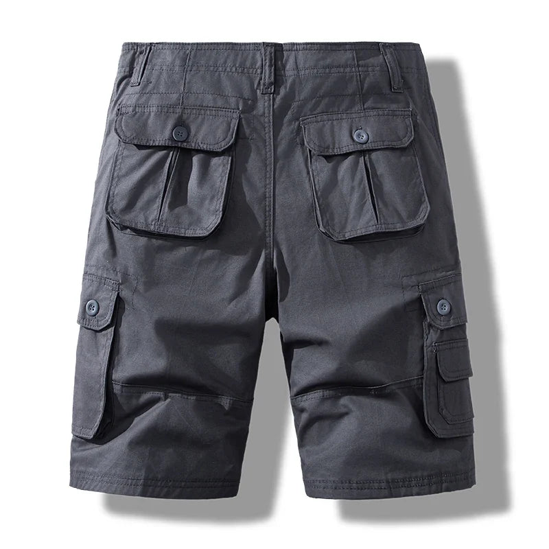 Men's Short Pants Cotton Cargo Shorts Tactical Breeches Casual Sports Man Hiking Fishing Streetwear