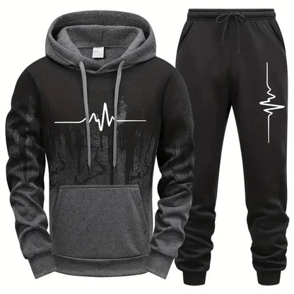 High Quality Men's Tracksuit Casual Jogging Men Versatile Sweatshirts Sweat Pants Fashion Comfort Daily Sports Simple Hoodie Set