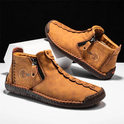 2026 New Style Comfortable Loafers Fashion Ethnic Style Casual Shoes Men's Slip-on Spring Breathable Boots Plus Size Ankle Boots