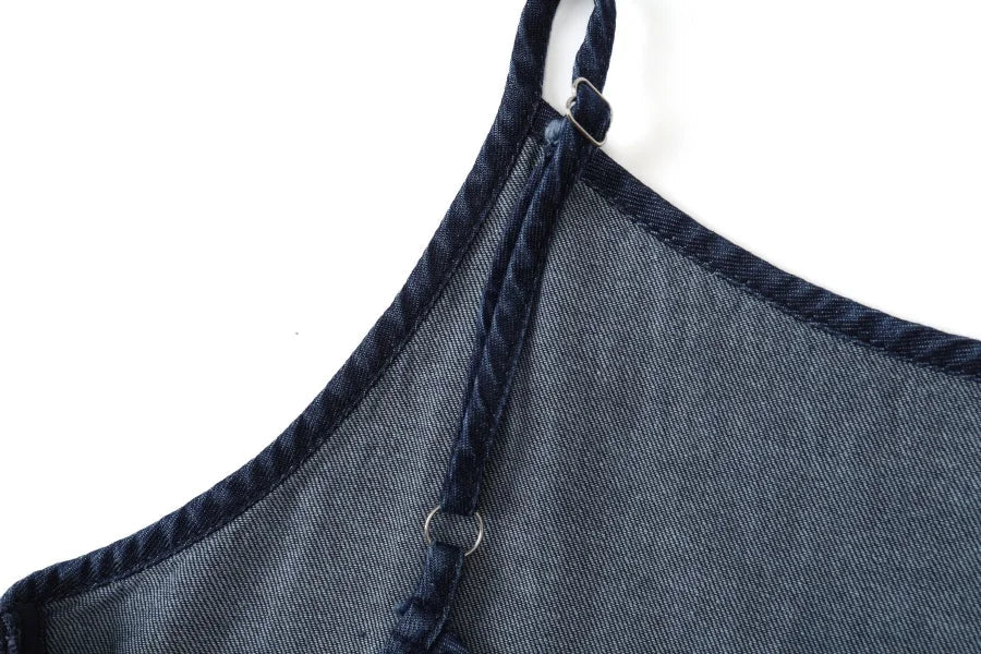AS AW25 Denim set loose Shirt + slip dress Aline adjustable dress