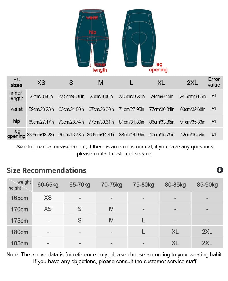 Pro Summer Men's Cycling Shorts Bicycle Pants Shock-absorbing Cycling Clothing Mountain Road Bike Tousers With Pocket