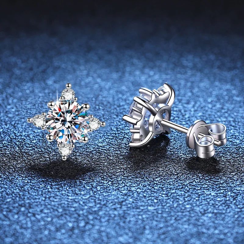 New In 0.5/1CT Octopus Moissanite Stud Earrings For Women Party Wedding Fine Jewelry S925 Sterling Silver Diamond Earring