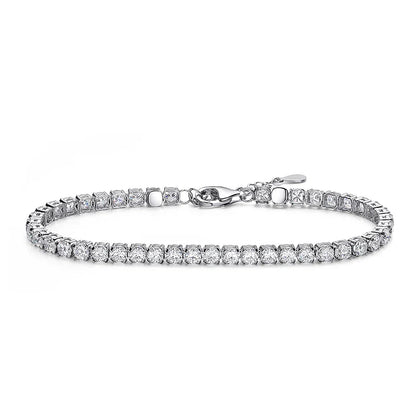 3mm Moissanite Tennis Bracelet for Women Man Full Diamond Adjustable 15-20CM S925 Sterling Silver Jewelry Wholesale