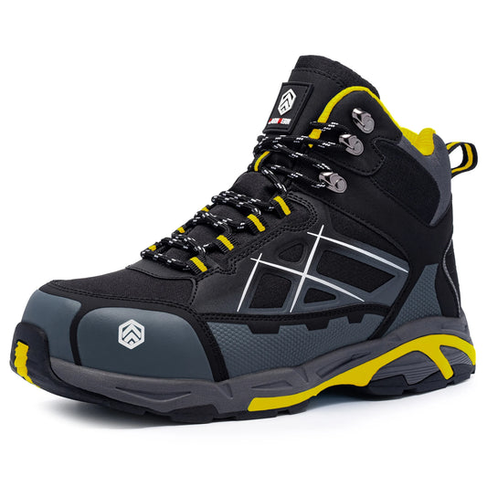 Men's Steel Toe Safety Work Boots shoe Non Slip Shoes for Man Anti-puncture Anti-static Protective Safety Boots
