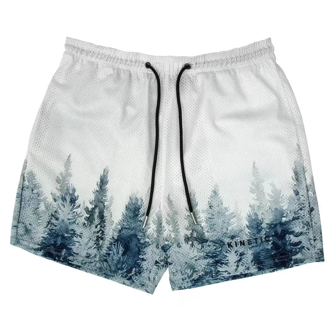 Summer Trend Motorcycle Shorts Mens Quick Dry Clothing Casual Short Pants Gym Fitness Sports Mesh Basketball Sweatpants