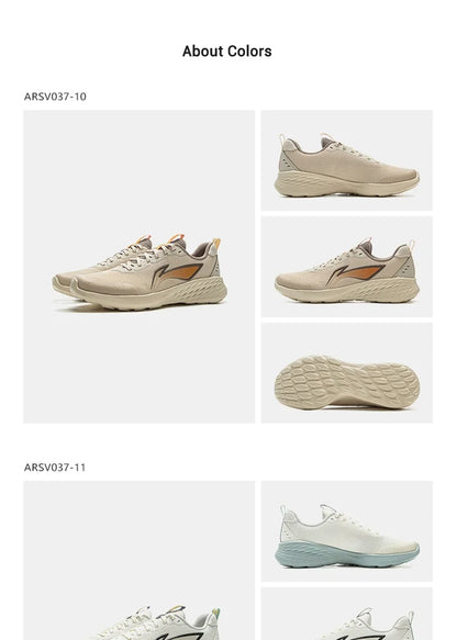 Men's Jogging Shoes LIGHT CLOUD Soft Breathable Running Shoes LiNing Leisure Sports Sneakers ARSV037