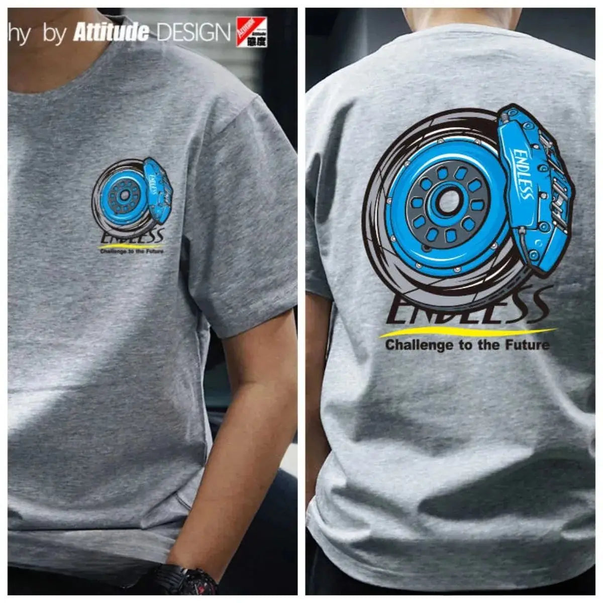 New JDM Modified Car Endless Brake T-shirt Breathable Sweat Absorption Short-sleeved Men's and Women's T-shirt Motorcycle Tee
