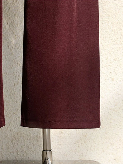 2026 New Burgundy Suits Pants for Women Office Lady Elegant High Waist Wide Leg Fashion Trousers with Pockets Black Gray