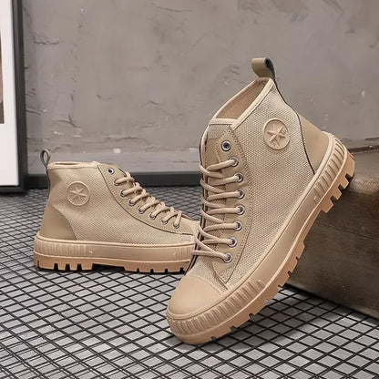 Canvas Ankle Retro Male Shoes Short Barrel Booties High Quality Men's Boots Designer Fashion Cheap Comfortable New Non Slip Y2k