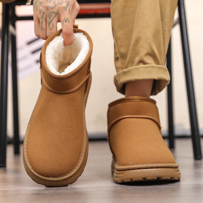 2025 Winter Snow Boots for Men New Fashion Australia Boots 39-47 Classic Top Quality Suede Leather Ankle Boots Warm Mens Shoes