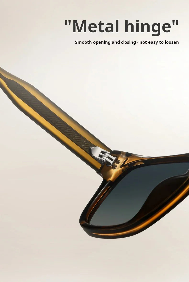 New Retro Square Polarized Men and Women Sunglasses Fashion Trend Big Size Driving Travel UV Protective Glasses