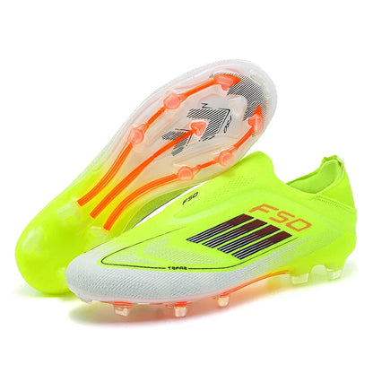 Men Football Boots Training Soccer Shoes FG Ultralight Long Spikes Breathable Drop Shipping Match Sport Cleats Indoor Sneakers