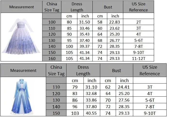 Children Costume Girl Dress Halloween Princess Cosplay Party Rapunzal Anna Elsa Birthday Clothes