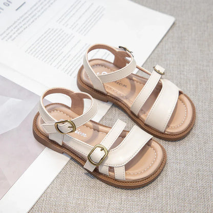 Children's Summer Sandals Hollow-out Woven Fashion Girls Beach Sandals Simple Fashion Kids Causal Flats Shoes Size 26-36