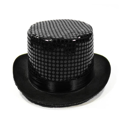 Magic Performance Hats British Style Fedora Glitter Jazz Caps Panama Evening Party Headwear for Women Men Gentleman Dancing Hat