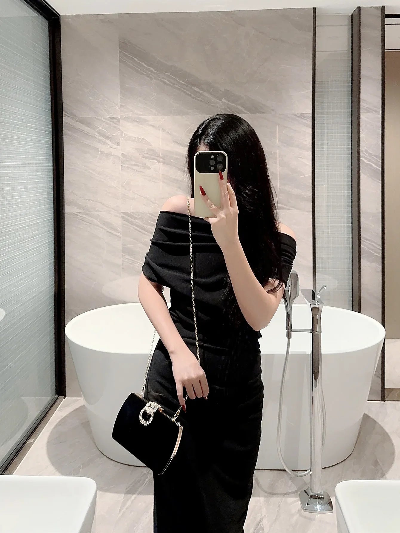 Ladies Autumn Winter Velvet Box Dinner Bag Sparkly Rhinestone Decoration Banquet Bag Clutch Evening Bag Dress Bag Prom Bag Party Bag